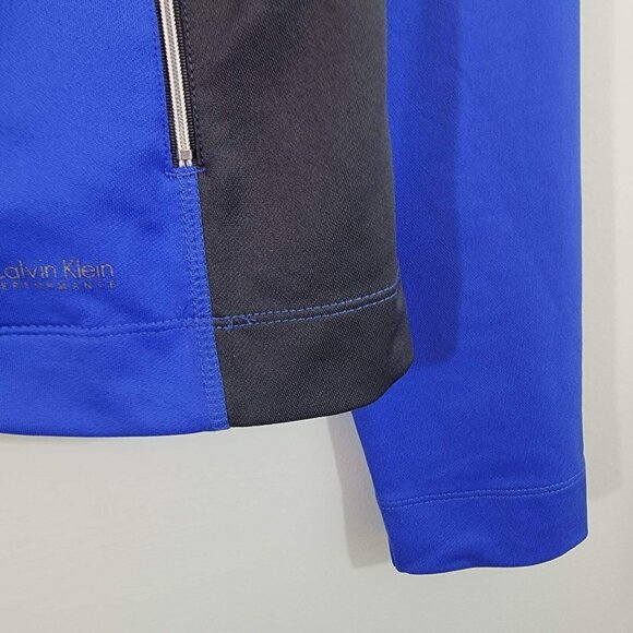 Calvin Klein Performance Jacket Full Zip Activewear Womens Small Blue‎ Black - Picture 3 of 9